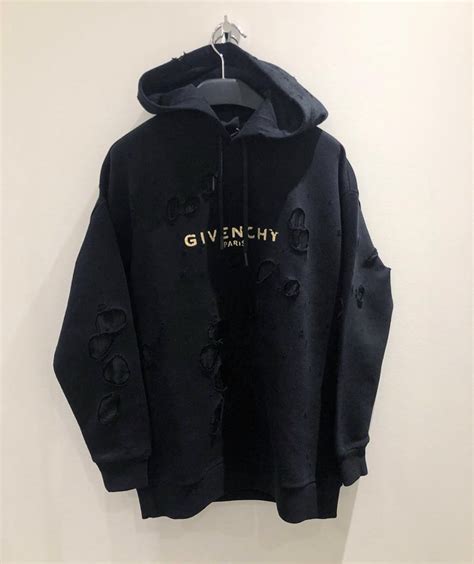 boys givenchy hoodie|Givenchy paris sweatshirt destroyed.